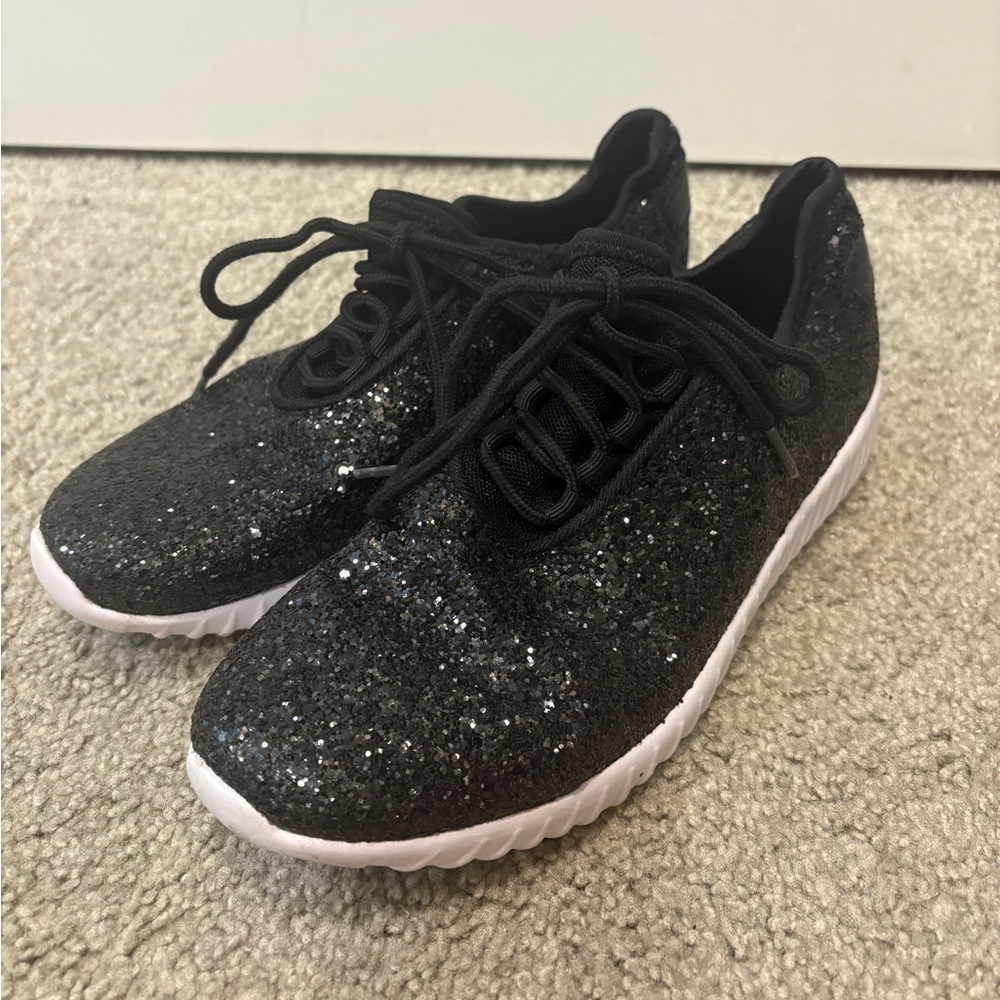 Sparkly Black Sneakers